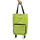 thumbnail image 5 of Carrito de compras plegable con ruedas, bolsa de almacenamiento de tela multifuncional, bolsa de compras portátil, verde, 5 of 14