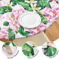 thumbnail image 4 of Pioneer Flower Floral Print Pattern Round Fitted Tablecloth with Elastic Edge,Dining Table Cover Waterproof,Outdoor Round Tablecloth for Camping,Dining,Indoor and Outdoor, 4 of 7