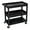 Black, variant on Luxor 18" x 32" Three Shelf Combination Tub/Tub/Flat Utility Cart - Black