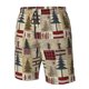 thumbnail image 4 of Balery Rustic Plaid Forest Lodge Traje de Baño Estilo Hawaiano para Hombre, Shorts de Secado Rápido con Bolsillos-Medium, 4 of 6