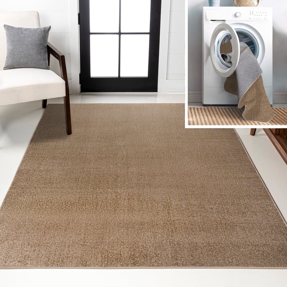 JONATHAN Y WASHABLE 5 x 8 Area Rug, Twyla - Brown, WSH300D-5