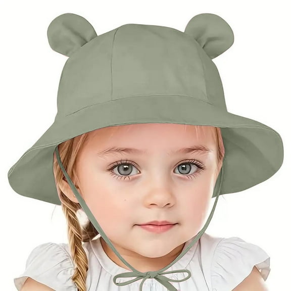 Luxalzxs Baby Infant Toddler Bucket Hats Sun Protection Hats for Kids Boys Girls Adjustable Summer Wide Brim Beach Hats Newborn Cute Cap 3M-7Y