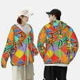 thumbnail image 6 of Gaeub Dancing African Womans Men's and Women's UPF 50+ Long-Sleeved Sun Protection Clothing, Fishing Shirt Long Sleeve Zip - 3X-Large, 6 of 9