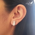 thumbnail image 3 of Aretes de plata .925 BELLAPLATA MF broquel Piñas de plata con cortes diamantados, 3 of 4