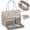 Beige, variant on Teacher Tote Bag 15.6 inch Laptop Bag for Women, Work Bags Nurse Bible Bag Quilted Lightweight Laptop Tote Computer Briefcase for School Travel Office College, Burgundy