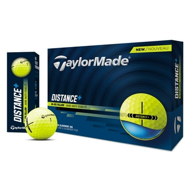 TaylorMade Distance Plus Golf Balls 12pk, Yellow