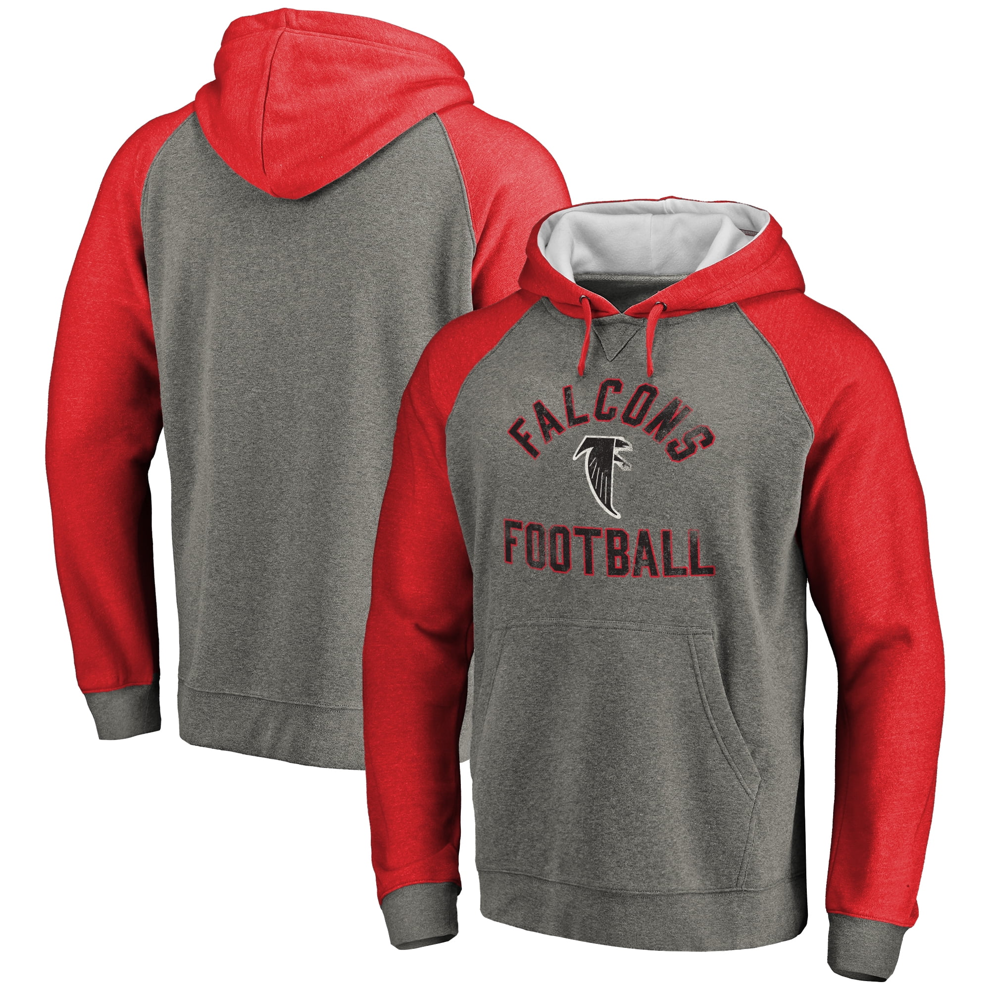 Tri-Blend Pullover Hoodie - Gray/Red 