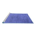 thumbnail image 2 of Ahgly Company Machine Washable Indoor Round Oriental Blue Industrial Area Rugs, 7' Round, 2 of 4