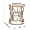 thumbnail image 5 of Flash Furniture Devon 3-Piece Rattan Bistro Chairs and Side Table, Tan/Black, 5 of 9