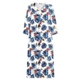thumbnail image 7 of QUNYINEY Fall Dresses for Women Plus Size Button Down Hawaiian 3/4 Sleeve Long Shirt Dress Casual with Pockets Loose Fit Collared A Line Dresses, 7 of 7