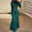 Green, variant on Sexy Formal Dress for Women Ruched Crew Neck Long Sleeve Club Dress Cocktail Bodycon Evening Gown Maxi Long Dresses
