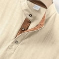 thumbnail image 6 of Fnnxeal Mens Polo Shirts, Summer Casual Shirt With Short Sleeves Solid Collared Lightweight Shirt for Men Khaki, 6 of 9