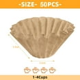 thumbnail image 2 of Coffee filter, natural brown biodegradable basket filter, home office use, coffee filter flowerstyle:style2;, 2 of 7