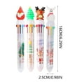 thumbnail image 2 of LAJFDIA Christmas Gift Cute Cartoon Christmas 10 Color Ballpoint Pen, Multicolor Ballpoint Pen 10 Colors Retractable Ballpoint Pens, Creative Hand Account Pen, 2 of 15