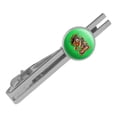 thumbnail image 1 of Tiki Time Witch Doctor Tropical Island Round Tie Bar Clip Clasp Tack Silver Color Plated, 1 of 6