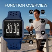 SKMEI Mens Digital Watch Outdoor Sports Waterproof Large Face Wrist Watches with LED Back Ligh/Alarm/Stopwatch