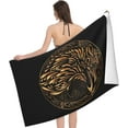 thumbnail image 3 of Odin's Crow Large Beach Towel - Plush Thick Cotton Pool Towel, Adult Beach Towels, 3 of 16