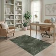 thumbnail image 2 of ODIKA 4'x6' Green Sage Flowing Abstract Washable Area Rug Modern Scattered Dots Curved Lines Artistic for Bedroom, Reading Nook, Pet Friendly & Non-Shedding, 2 of 7