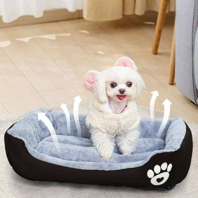 Lits pour Chiens de Taille Moyenne Lit pour Chien Lavable Lit pour Animal Confortable et Respirant Rectangle Lit Chauffant pour Chiens de Taille Moyenne