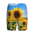 thumbnail image 4 of Picia Sky Golden Sunflower Field B Pajama Shorts for Men, Men's Pajama Bottoms, Sleepwear,Short Pajama Pants-Medium, 4 of 9