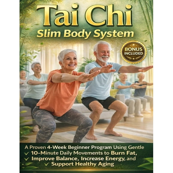 Tai Chi Slim Body System: A Proven 4-Week Beginner Program Using Gentle 10-Minute Daily Movements to Burn Fat, Improve B, (Paperback)