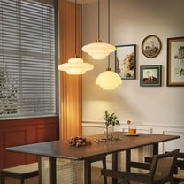 LittleGlovo Mid Century Art Milk White Glass Pendant Light