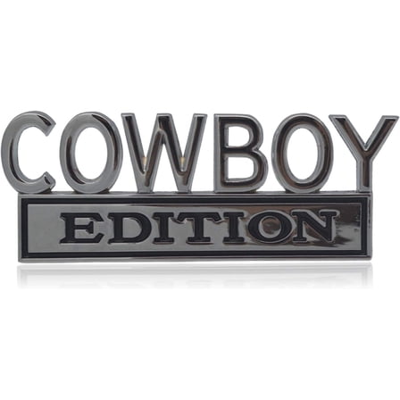 Universal Edition Emblem Sticker Replacement Car Truck SUV Compatible with Ford F150 Jeep Dodge Chevrolet Badge Tailgate Badge Front Grille Hood Trunk, Silver and Black