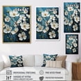 thumbnail image 4 of Designart "Dogwood Delight White Blue wall decor I" Floral & Botanical Floater Framed Canvas Art Print, 4 of 7