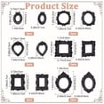 thumbnail image 2 of 12PCS Vintage Resin Picture Frame Props Photo Frame 6 Sizes Frame Wall Hanging Photo Frame Table Top Jewelry Display Decor (Black) for diy, 2 of 6