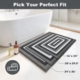 thumbnail image 5 of Vaparinckl Bathroom Rug, Extra Soft Microfiber Absorbent Non-Slip Bath Mat for Shower and Sink,Plush Machine Washable Carpet, 24"x36", Dark Gray and White, 5 of 7
