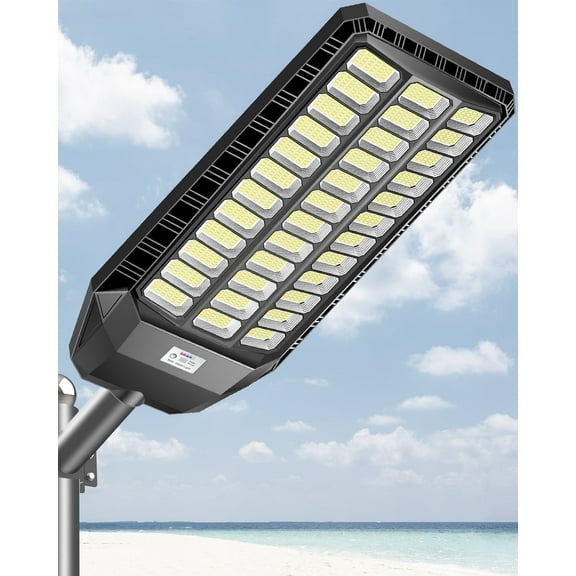 9000W Plus Large Solar Street Light, Super Bright Solar Lights Outdoor, IP67 Solar Parking Lot Lights, Dusk to Dawn Outdoor Lighting Motion Sensor and Remote Control