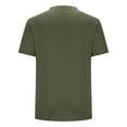 thumbnail image 5 of AHTJRT Men's Lightweight Band Collar Short Sleeve Henley Shirt for a Soft and Regular Fit Army Green XL, 5 of 6