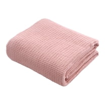 AUQ Blankets Queen Size for Bed - Waffle Weave Blankets for Summer,Lightweight and Breathable Soft Woven Blankets for Spring