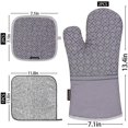 thumbnail image 2 of guantes de horno y agarraderas para ollas, 500 guantes de horno resistentes al calor con toallas de cocina, forro de algodón suave y superficie de silicona antideslizante, seguro para hornear, 2 of 5