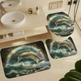thumbnail image 6 of 4Pcs Colorful Ocean Dolphin Shower Curtain Sets, Bathroom Decor Set with Rugs, Bath Mat Sea Shell Rainbow Shower Curtain, 72 X 72 Inch, 6 of 8
