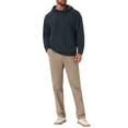 thumbnail image 2 of SUDADERA CON CAPUCHA DE PULLOVER JACQUARD PARA HOMBRE INSPIRE CHIC DE MANGA LARGA CON BOLSILLOS Y CORDÓN EN AZUL MARINO, 2 of 6