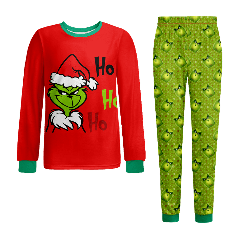 Family Christmas Pajamas Sleepwear Set Christmas Santa Monster Cartoon  Print Baby-Kids-Adult-Pet Size 2 Pieces Top and Pants Bodysuits Unisex Pajamas  Sets 