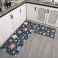 thumbnail image 2 of Pioneer Flower Floral Print Pattern Kitchen Rugs Sets Of 2,Anti Fatigue Kitchen Mat Rugs Non Slip Washable,Decorative Kitchen Floor Mats for Kitchen,Sink,Laundry,17"x30"+17"x47", 2 of 7