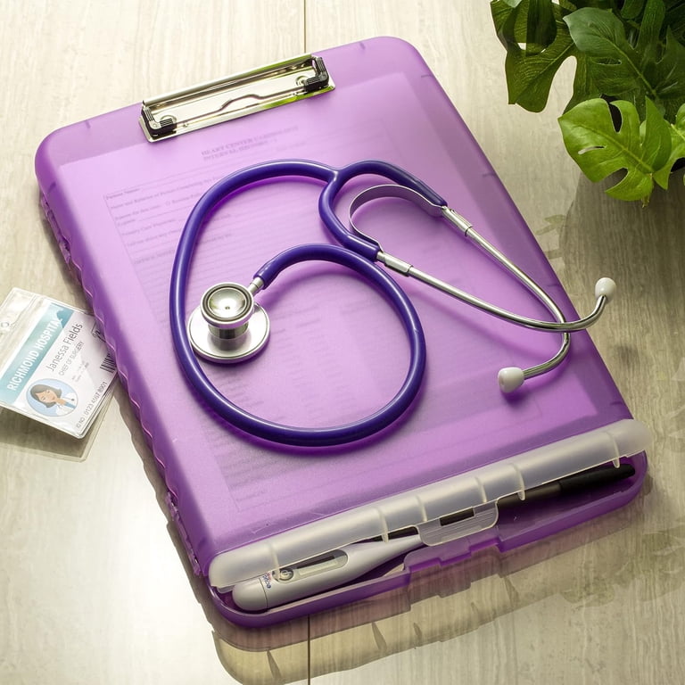 OfficeMate Slim Clipboard Storage Box, Purple photo 8