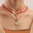 thumbnail image 4 of Bangcool Multilayer Necklace Star Letter: Collier de Perles Collier Collier Choker Collier, 4 of 10
