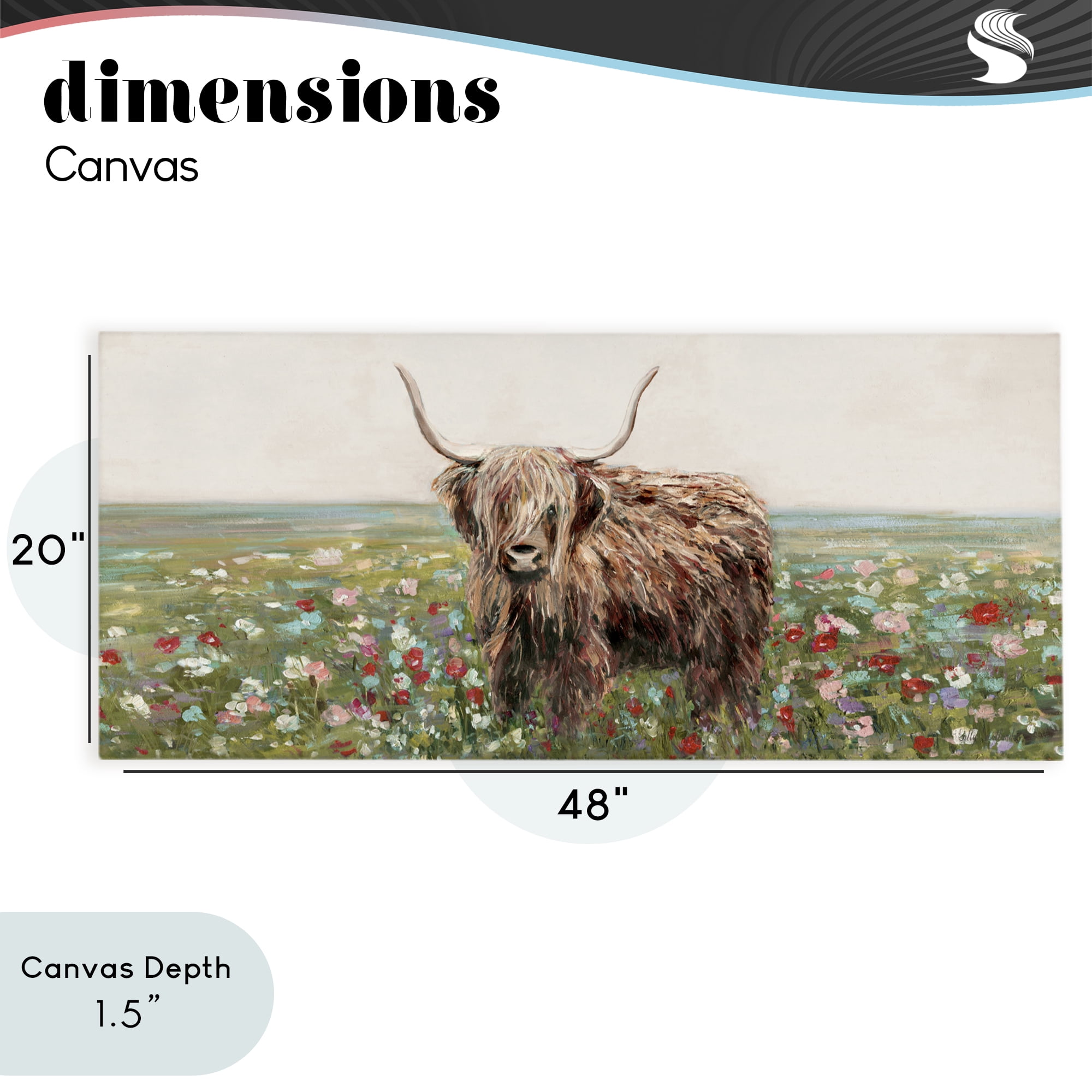 Stupell Industries Grazing In Poppy Field Canvas Wall Art, design by Sally Swatland