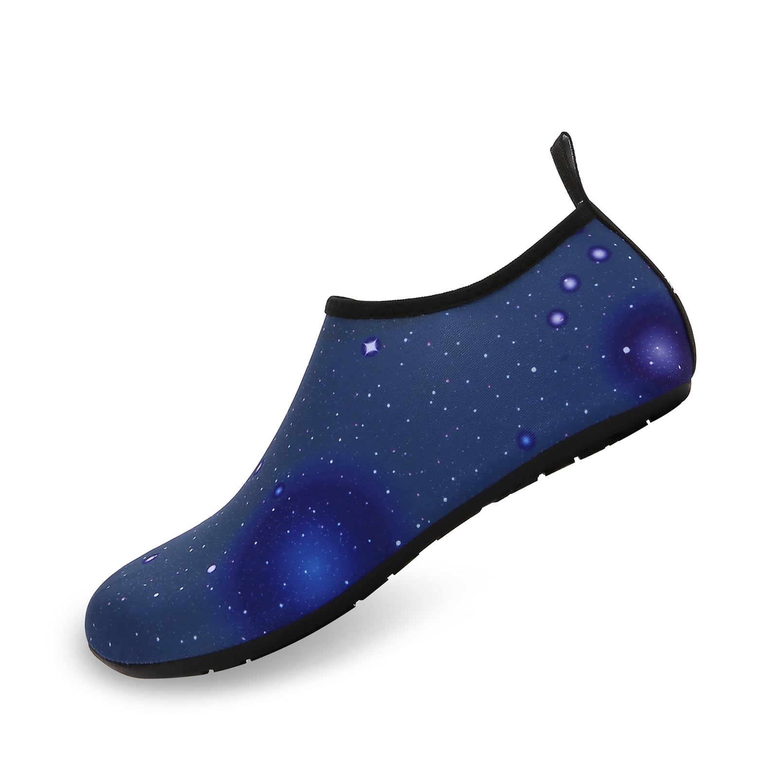 Men and Women a Slip On Barefoot Quick-Dry Beach Aqua Yoga Water Shoes (Space/Black, 5.5-6.5 Women/5-5.5 Men)