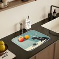 thumbnail image 5 of Yayeee Drying Mat for Kitchen Counter Dishes Microfiber Coffee Decorative Pad, Black Cat, 5 of 9