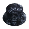 thumbnail image 4 of GHSOHS Hats Cowboy Hat Silk Bonnet Beanie Skullies Beanies Women's Summer Short Brimmed Outdoor Outing Tie Dye Sunshade Fisherman Hat Warm Baseball Caps Berets Fedoras Black Berets, 4 of 4