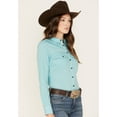 thumbnail image 2 of Rank 45 Women's 45&Reg; Print Long Sleeve Vented Western Performance Shirt Turquoise Medium  US, 2 of 4