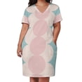 thumbnail image 2 of Vestido de verano de tricota para mujer traje holgado con bolsillos color Pastel, 2 of 6
