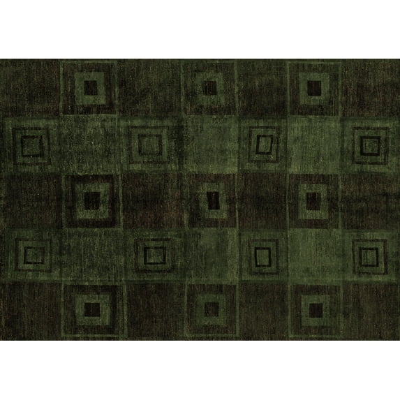 Ahgly Company Indoor Rectangle Abstract Brown Modern Area Rugs, 2' x 5'