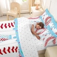 thumbnail image 4 of Manfei Personalized Initial A Twin Bedding Sets 7-Piece,Baseball Bedding Comforter Set, 4 of 7