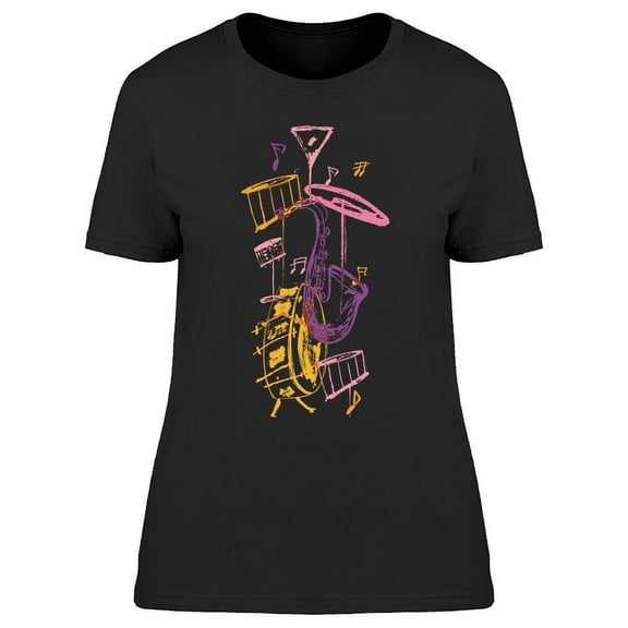 Freehand Jazz Music T-Shirt Women -Image by Shutterstock, Female 3X-Large