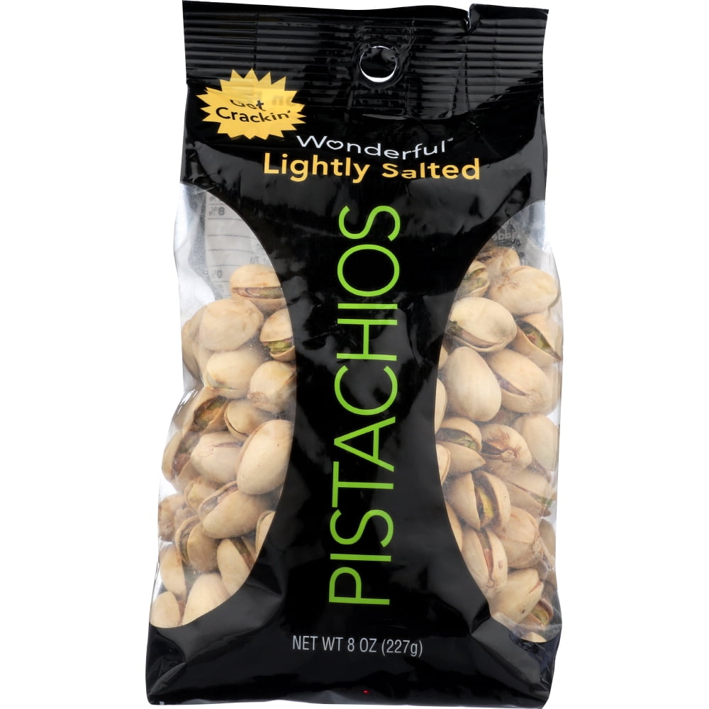 Wonderful Pistachios, Roasted and Lightly Salted, 8 Ounce Bag Walmart